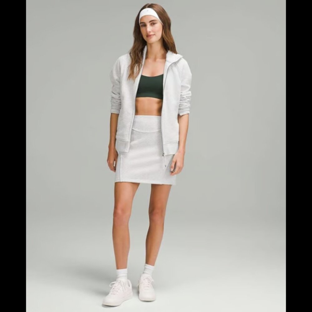 Lululemon Scuba High-Rise Mini Skirt Heathered Core Ultra Light Grey Size L